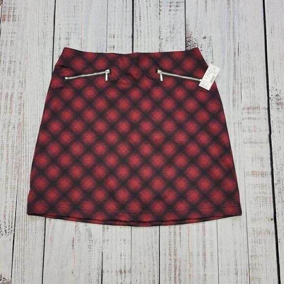 Maurices Women's Small Red & Black Plaid School Girl Skirt - Picture 1 of 6